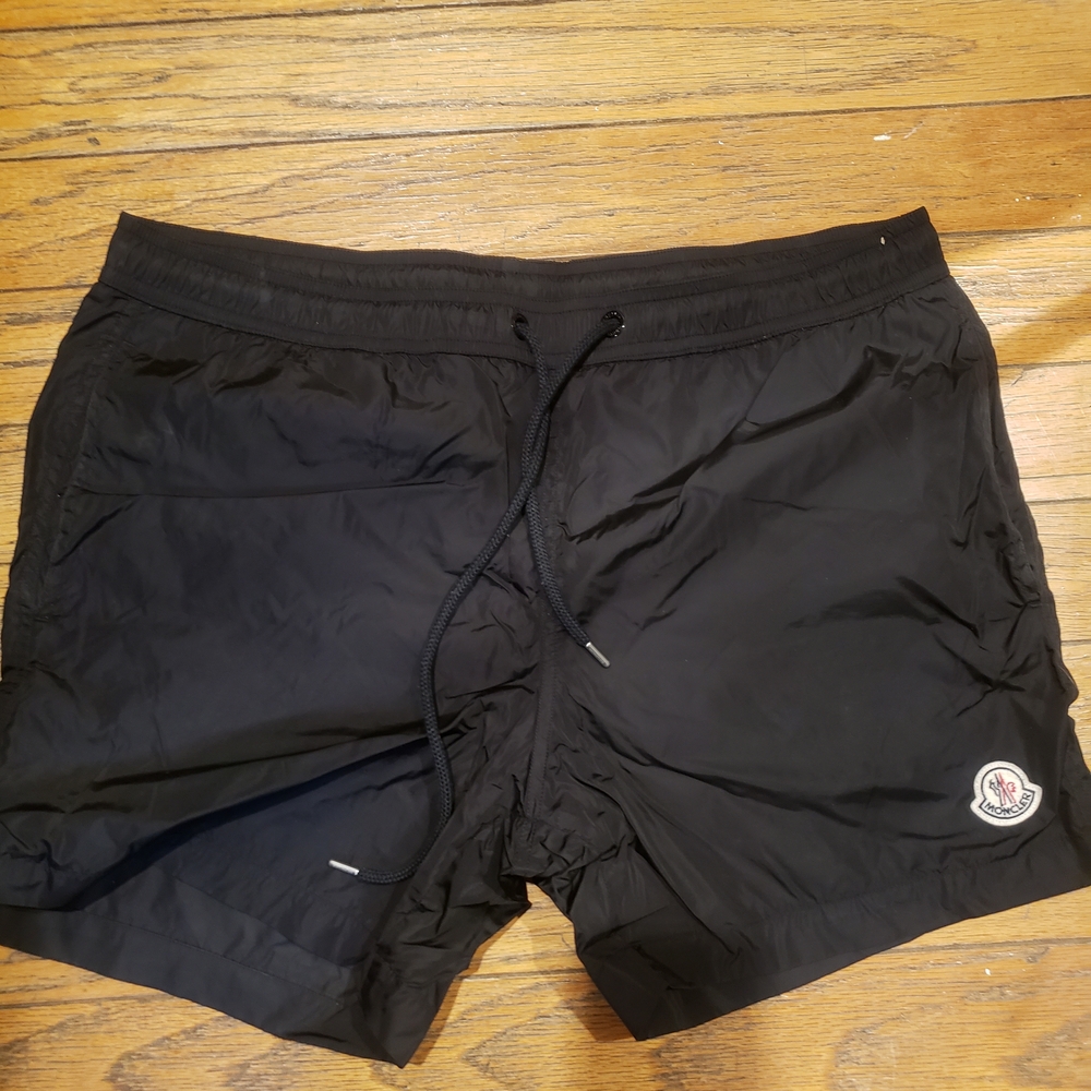 Moncler Dark Swim Trunks with Logo